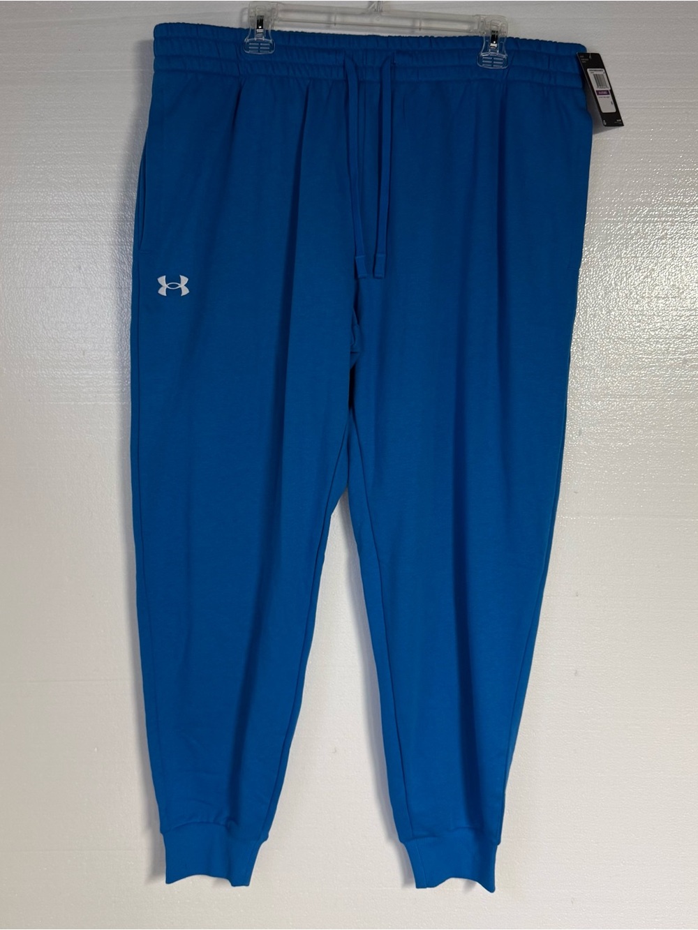 Under Armour Jogger Pants Men 2XL Blue Performance Rival Fleece Loose Fit Logo
